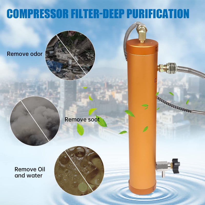TOAUTO 30Mpa High Pressure Air Filter External Water Oil Separator Filtration for Air Compressor Air Pump - Image 4